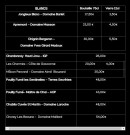 Menu L'Efferves'Sens - Les vins blancs