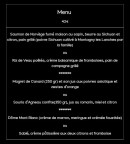 Menu L'Efferves'Sens - Le menu suite