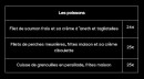 Menu L'Efferves'Sens - Les poissons