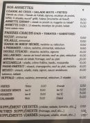 Menu L'aspava - Assiettes, paninis, frites,...