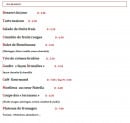 Menu Les Terrasses - Les desserts 