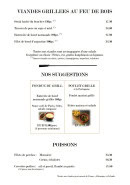 Menu Cardinalin - Les viandes grillées, poissons, ...