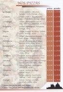Menu Le Venise - autres pizzas