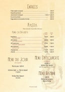 Carte et menu de Casa Nostra à Annecy le Vieux — les entrées, pates et menus