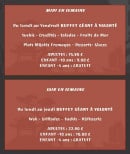 Carte et menu de Grand Buffet asiatique et du monde à Meythet — Les menus semaines midi et soir