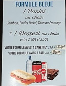 Carte et menu de Boulangerie Aux Castelblangeois à Paris 1 — La formule bleu