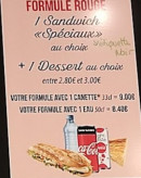 Carte et menu de Boulangerie Aux Castelblangeois à Paris 1 — La formule rouge