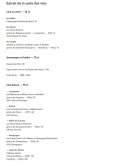 Menu Halle aux grains - Vins