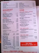 Menu Have A Nice Day - Les petits déjeuner et vins