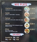 Menu Le Festival - Les plats et salades