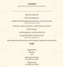 Menu Le Pain Quotidien - Le brunch