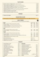 Menu Le Pain Quotidien - Les plats chauds,vins et bierres et desserts