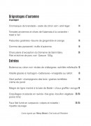 Menu Le Roch - Grignotages d’automne et etrées