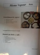 Menu Le Shanghai Hang-Zhou - Menu a la vapeur