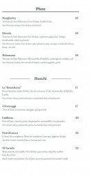 Menu Siena - Les pizzas