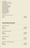 Menu Bistrot Gisèle - Les boissons alcoolisées suite