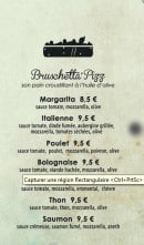 Menu Chez Holly - Les bruschettas