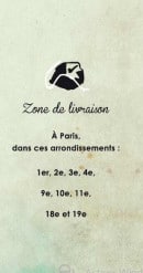 Menu Chez Holly - Les zones de livraisons