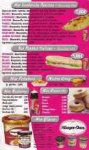 Menu Daily Pizza - Les sandwiches, paninis, boissons,...