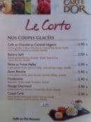 Menu Le Corto - Les coupes glacées 