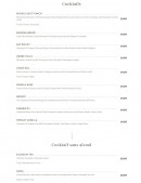 Menu Magniv - Cocktails