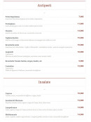Carte et menu de O'scià Pizzeria Napoletana à Paris 2 — Antipasti et insalate