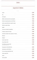 Carte et menu de O'scià Pizzeria Napoletana à Paris 2 — Aperitivi E Bibite