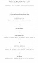 Menu Spirulina Coffee - Menu de brunch