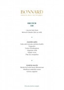 Menu Bonnard - Brunch