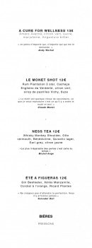 Menu Le Mary Celeste - Les cocktails page 5