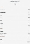 Menu Robert et Louise - Les apéritifs, whiskys et eaux minérales