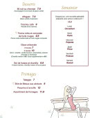 Menu Valentina - Les desserts, semainier et fromages