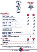 Menu Bar Demory Paris - Les bières, vins et softs