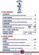 Menu Bar Demory Paris - Les cocktails et notre cuisine