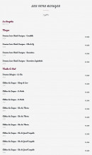 Menu Le Petit Sommelier - Un extrait des vins rouges
