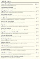 Menu Le Rusti - Les pâtes, viandes et poissons