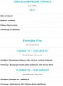 Menu Minimes - Les formules page 2