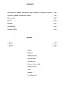 Menu Minori - Les desserts et les glaces