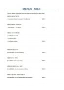 Menu Minori - Les menus midi