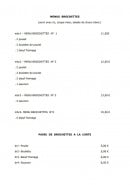 Menu Minori - Les menus brochettes et les paires de brochettes à la carte