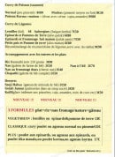 Menu Allo Cury - Les plats suite, desserts et formules 