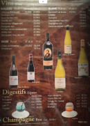 Menu Bistrot 20 - Vins, digestifs et champagnes