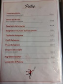 Menu I Diavoletti Trattoria - Les pâtes