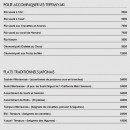 Menu Inagiku - Les accompagnements et les plats traditionnels japonais 