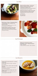 Menu Kitchen Terre - Les plats, fromages et desserts