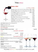 Menu Le marmiton de lutece - Les vins