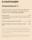 Menu Le Son de la Terre - A partager