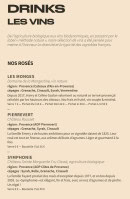 Menu Le Son de la Terre - Les vins rosés