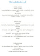 Menu Lithang - Les menus végétariens