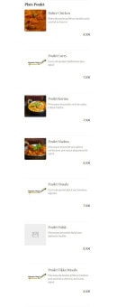Menu Masala Magic - Les plat poulet